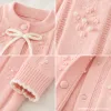 Niños primavera otoño tejer tops bebé lindo dibujos animados infantiles versátil abrigos niños otoño invierno nuevo details Picture